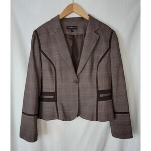 Jessica McClintock- Women's Brown single button blazer jacket- size 14